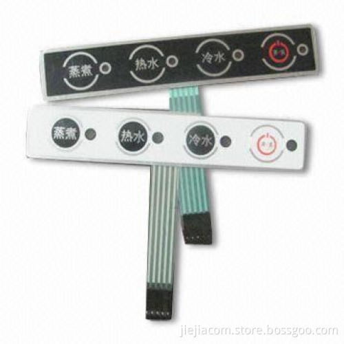 One Button Membrane Switches for GPS/LED, with Connector, OEM and ODM Orders are Welcome